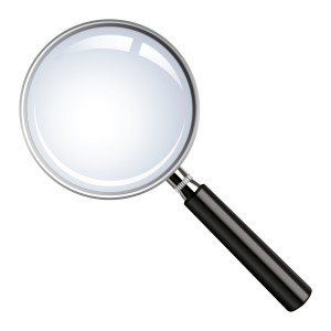 Realistic vector magnifying glass